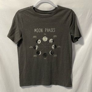 Cat & Jack super soft Moon Phases T-shirt in dark grey, teen XL (16)